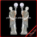 Beautiful Lady Marble Stone Light Lamp Statues YL-R411